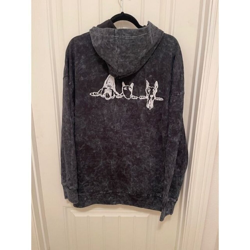 Doggy Supply By Snoop Dogg Hoodie M/M Black Tie-Dye‎ Cotton Unisex Hoodie